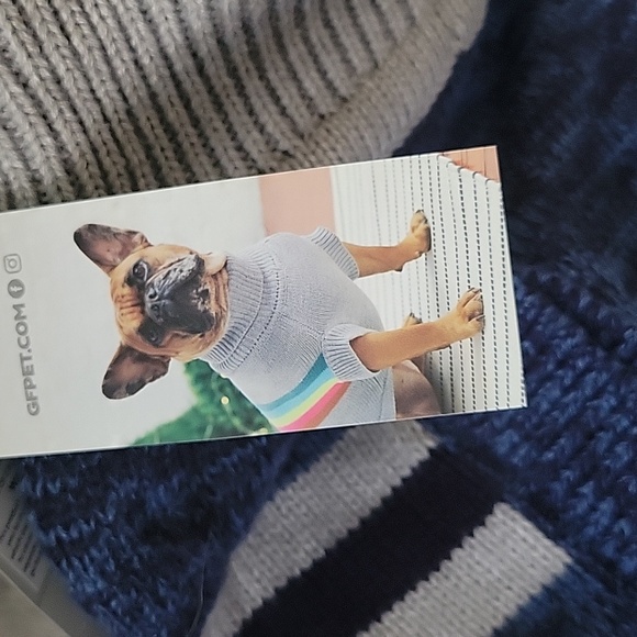 Large dog sweater blue and gray - Picture 4 of 4